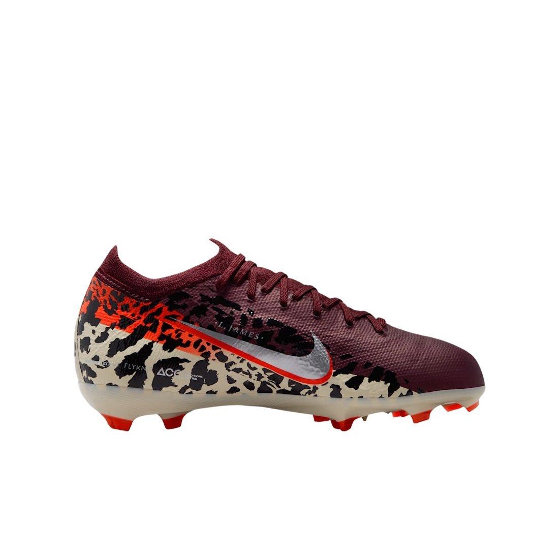 Nike United Jr. Mercurial Vapor 16 Pro "Burgundy/Red/Fossil/Silver" Grade School Kids' Soccer Cleat - BURGUNDY/RED/FOSSIL/SILVER